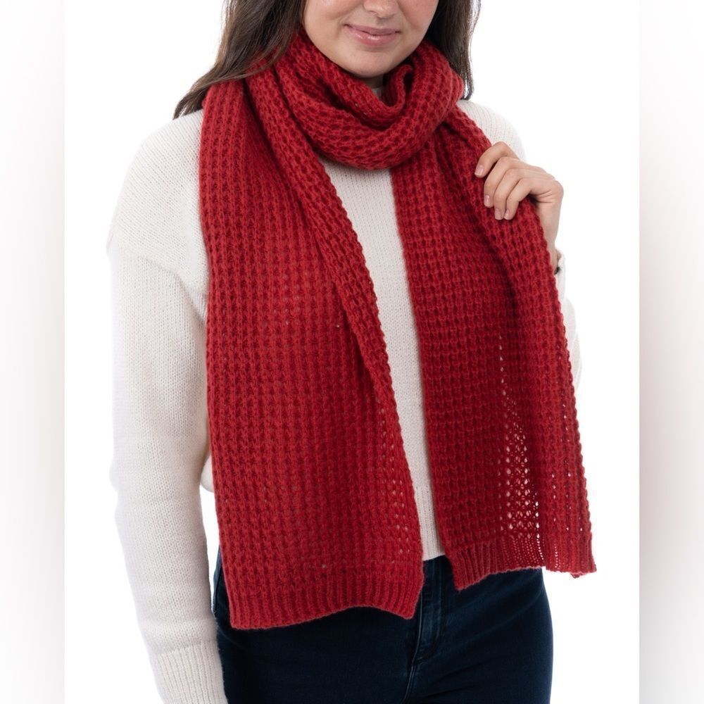 STYLE & CO Women's Solid Waffle-Knit Scarf